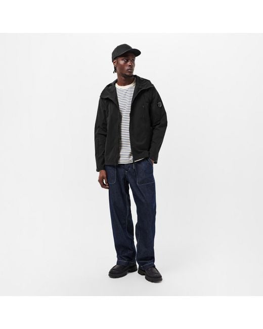 C P Company Black Pro-Tek Hooded Padded Jacket for men