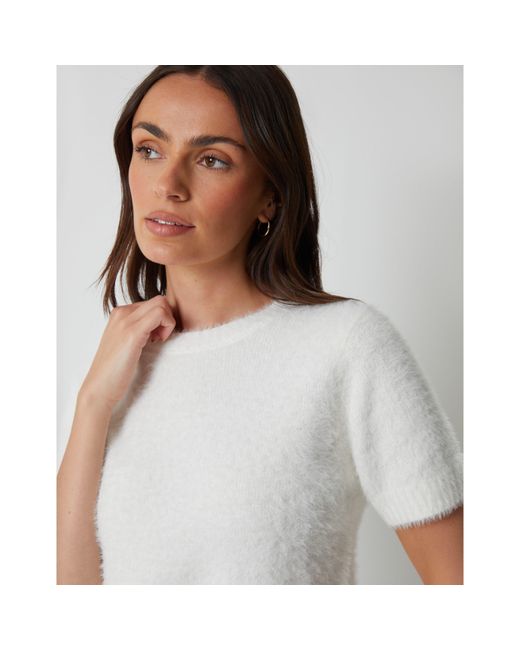Threadbare White Crew Neck Jumper