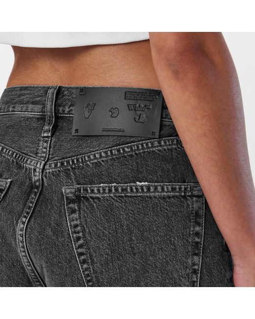 Off-White c/o Virgil Abloh Gray Denim Shorts