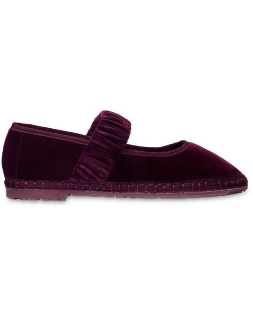 Flabelus Purple Mafalda Velvet Mary Jane