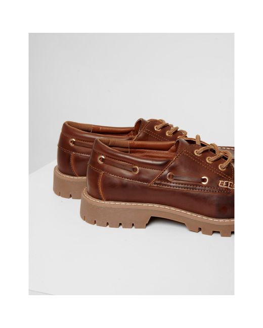 Threadbare Brown Arrowton Boat Shoes for men