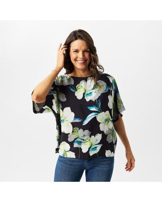 Biba Blue Woven T-Shirt
