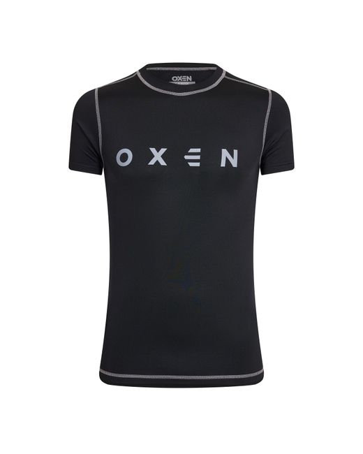 OXEN Black Short Sleeve Baselayer Top for men