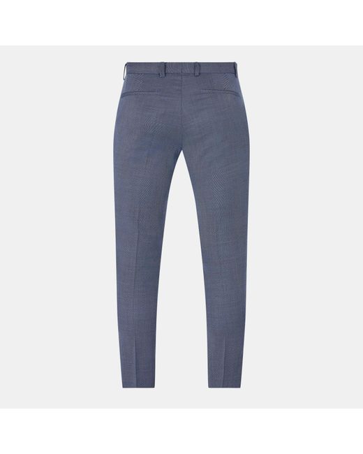HUGO Blue Heiron Slim Solid Patterned Chinos for men