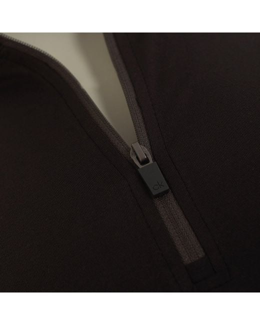 Calvin Klein Black Ck Newport Zip Top for men