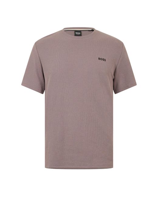 Boss Purple Bodywear Waffle T-Shirt With Structured Design for men