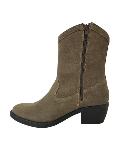 Jack Wills Green Jw Dalida Suede Calf Chunky Heel Hiker Boots