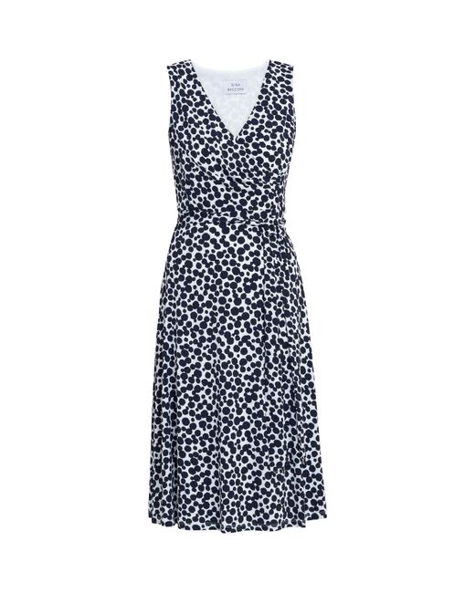 Gina Bacconi Blue Dolly Fit And Flare Jersey Dress