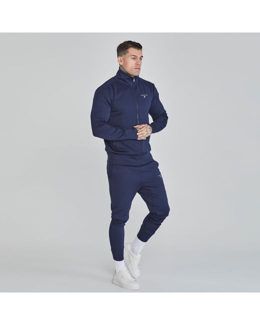 Siksilk Blue Tracksuit Top for men