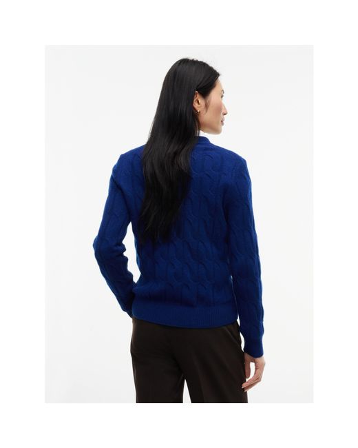 Tommy Hilfiger Blue Tommy Wool Cbl Knit Ld64