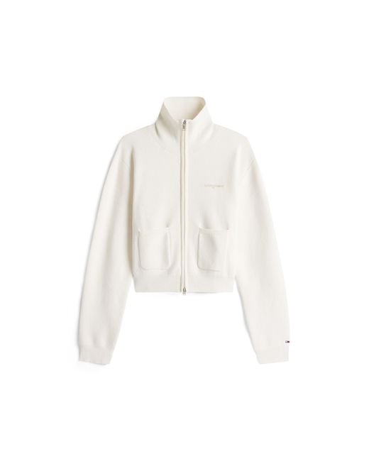 Tommy Hilfiger White Tj Cozy Script Crdi Ld61