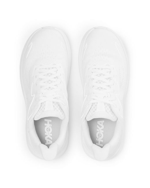 Hoka One One White Clifton 10 Everyday Neutral Road Running Shoes