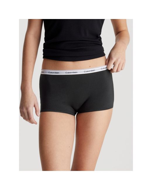 Calvin Klein Black Streamlined Soft Fabric Boy Shorts