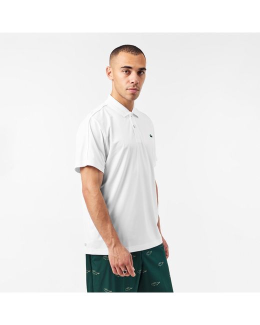 Lacoste White Short-Sleeve Polo Shirt for men