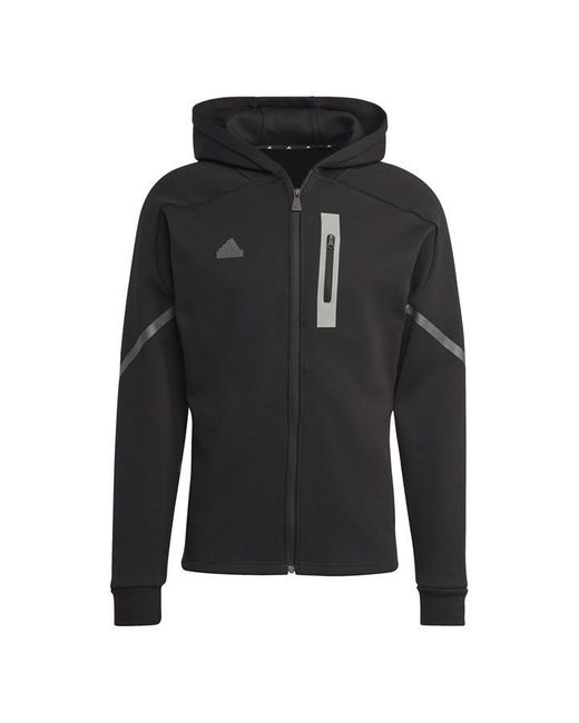 Adidas Black M D4gmdy Fzhd Hooded Track Top for men