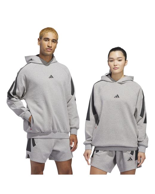 Adidas Gray Adi Bb Pk Performance Hoodie for men