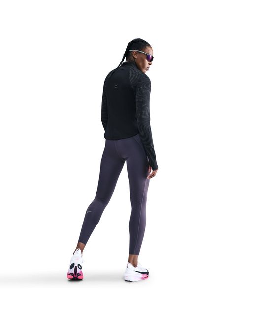 Nike Black T Flash Long Sleeve Running T-Shirt