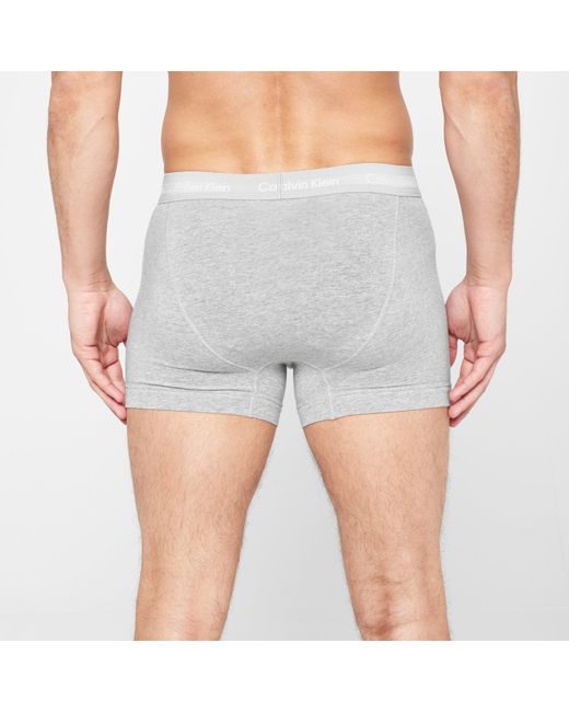 Calvin Klein White 3 Pack Cotton Stretch Boxer Shorts for men