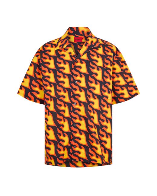 HUGO Orange Egeeno Long Sleeve Oxford Shirt for men