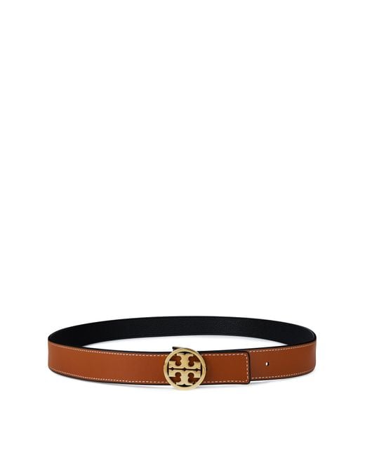 Tory Burch Black 1Inch Logo Belt