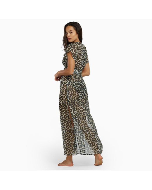 Wolf & Whistle Metallic Maxi Beach Cover Up Dress