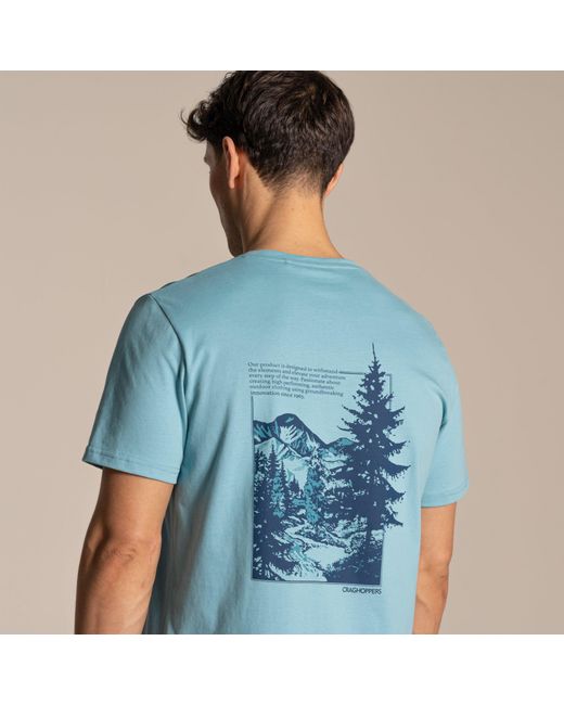 Craghoppers Blue Lucent Ii Travel T-Shirt for men