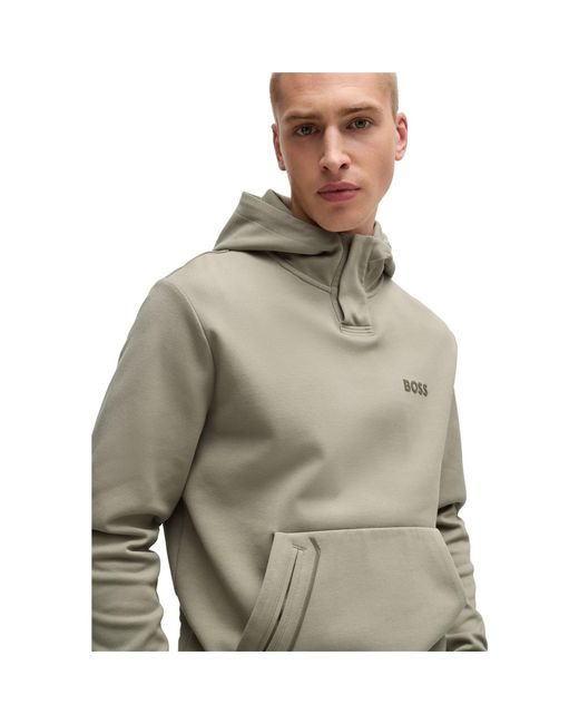 Boss Gray Signature Logo Jogging Bottoms (Hadiko Mirror) for men
