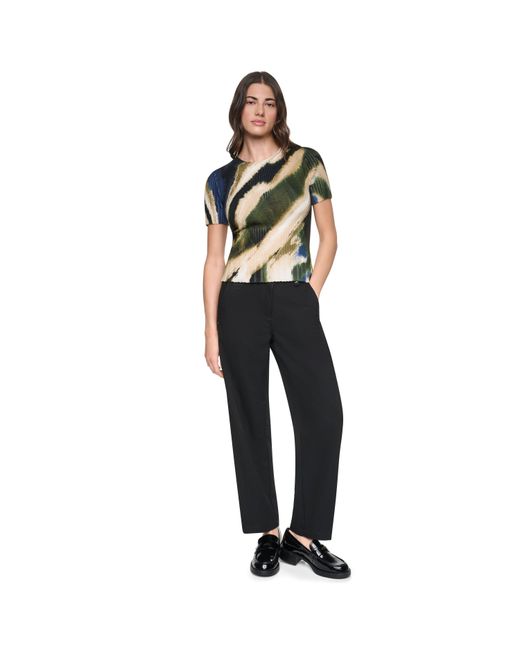 DKNY Green Printed Mix Rib Ld64