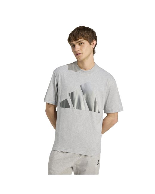 Adidas Gray Big Logo Tee for men