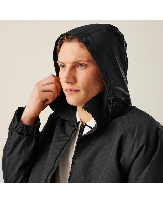 Regatta Gray Hudson Fleece Lined Waterproof Insulated Jac for men