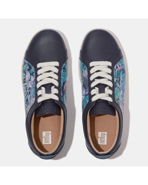 Fitflop Blue Fit Flop Rally X Jim Thompson Leather Trainers