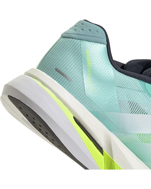 Adidas Green Adizero Boston 13 Road Running Shoes for men