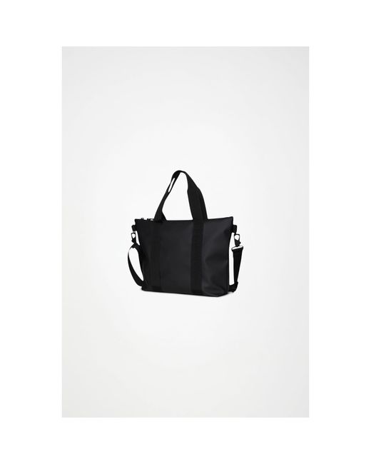 Rains Black Tote Bag Micro