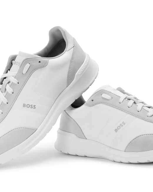 Boss White Extreme Runn Classic Low-Top Trainers for men
