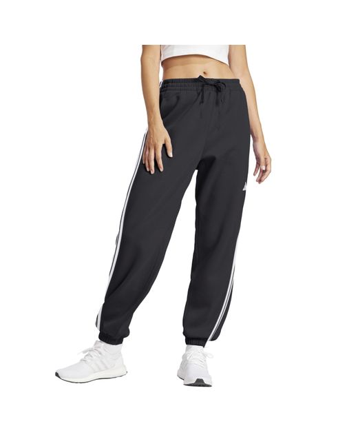 Adidas Gray Essentials 3-Stripes Pants Slim
