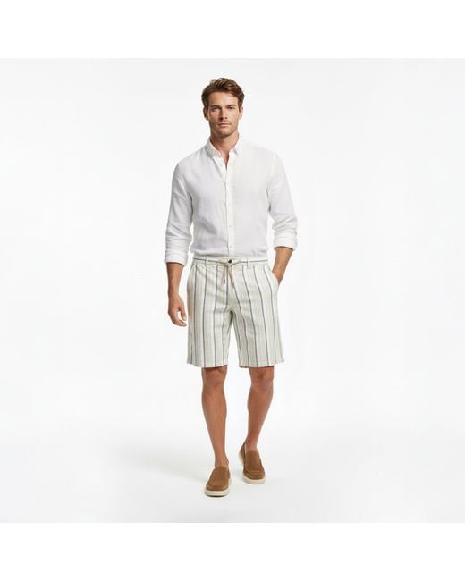Boss White Liam Short Sleeve Buttoned Shirt for men
