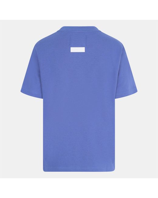 Blank Essentials Blue Blank Arched Print Puff T-Shirt Ladies