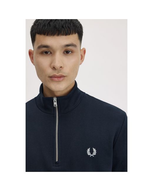 Fred Perry Blue Fredperry Half Zip Top for men