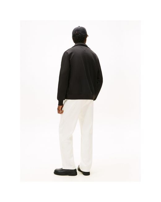 Tommy Hilfiger Black Modern Ath Full Zip Fleece for men