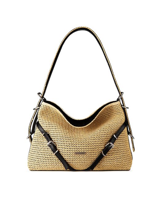 Givenchy Metallic Voyou Calfskin Leather Medium Hobo Bag