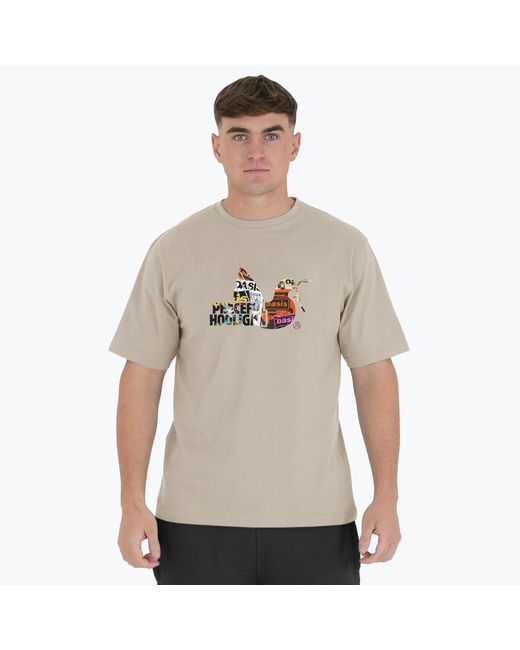 PEACEFUL HOOLIGAN Gray Peaceful Poster Regular Fit T-Shirt for men