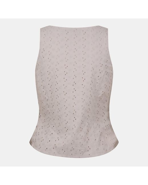 Jack Wills Gray Broderie Corset Top