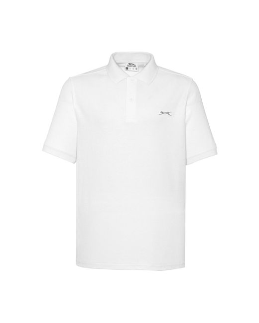 Slazenger 1881 White Plain Polo Shirt for men