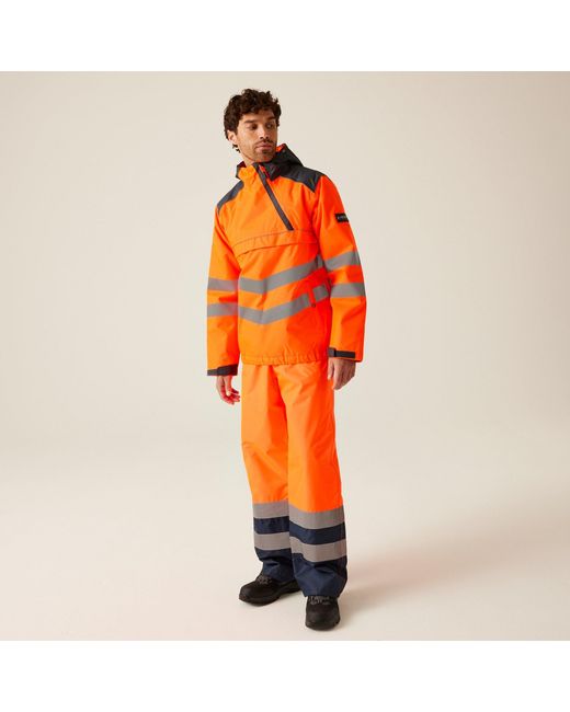 Regatta Orange Hi-Vis Waterproof Insulated Reflective Overhead Bo for men