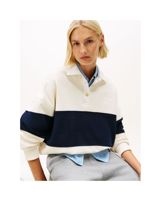 Tommy Hilfiger Blue Rugby Polo Shirt