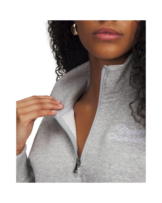 Under Armour Gray Rival Fleece Script 1/2 Zip