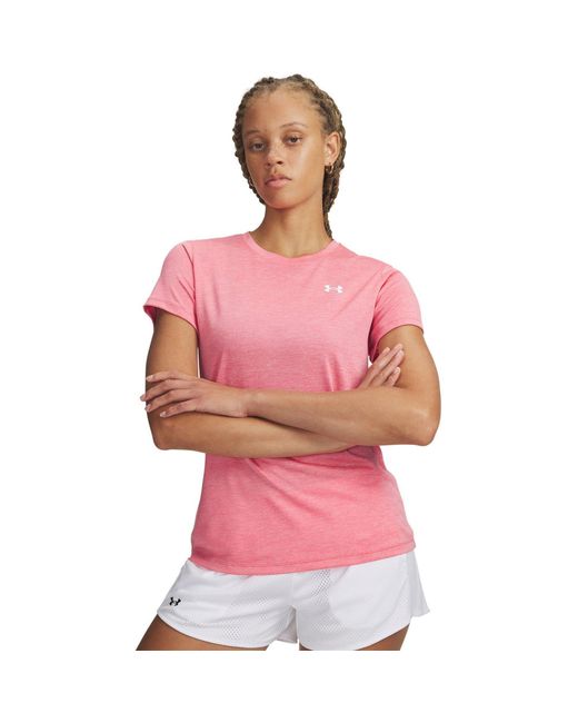 Under Armour Pink Tech Twist Short Sleeve