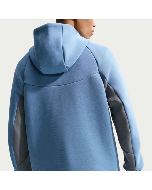 Nike Blue Tech Fleece Hoodies for men