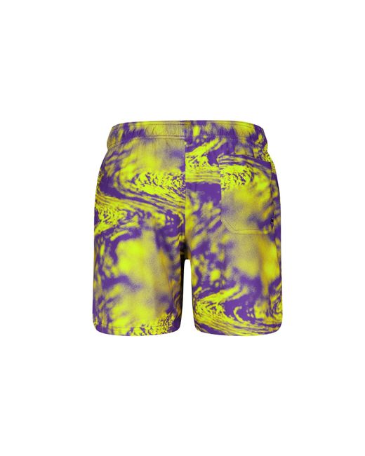 PUMA Yellow Printed Woven Swim Shorts for men