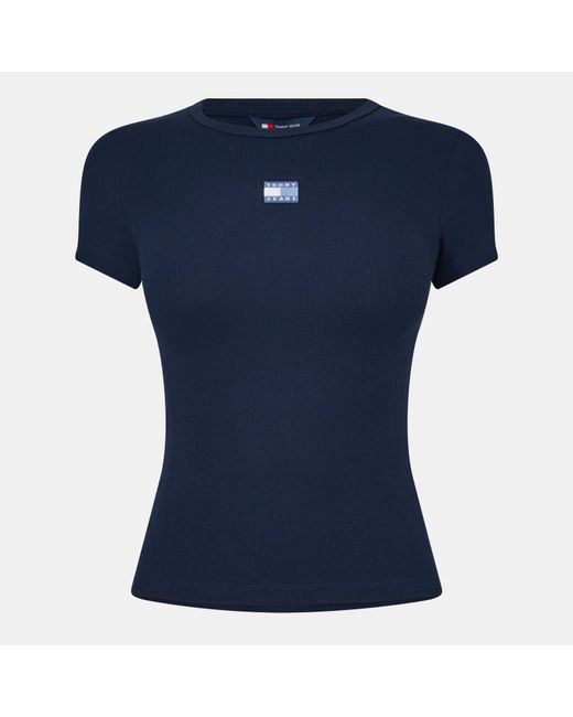 Tommy Hilfiger Blue Tj Badge Rib Regular Fit T-Shirt